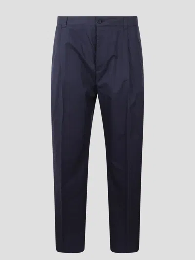 Dior Homme High Waist Straight Leg Pants In Blue