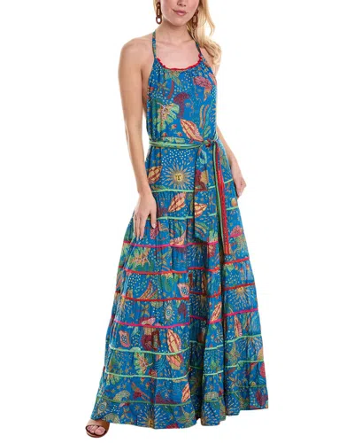 Farm Rio Ocean Stories Halter Maxi Dress In Multi