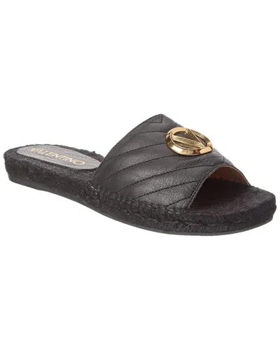 Valentino By Mario Valentino Clavel Leather Sandal In Black