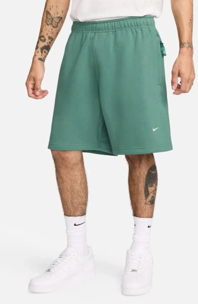 Nike Solo Swoosh Fleece Sweat Shorts In Green