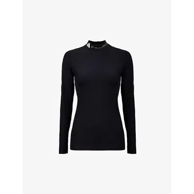 Adidas By Stella Mccartney Ribbed Truecasuals Top In Black