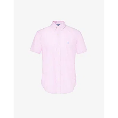 Polo Ralph Lauren Seersucker Shirt In 2604h Rose/white