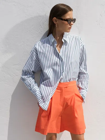 French Connection Alania City Shorts Coral In Orange