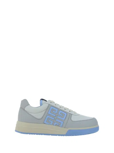 Givenchy G4 Leather Sneakers In Grey/blue