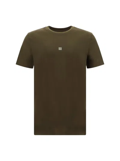 Givenchy T-shirts In Khaki/yellow