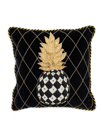 Mackenzie-childs Pineapple Pillow In Black