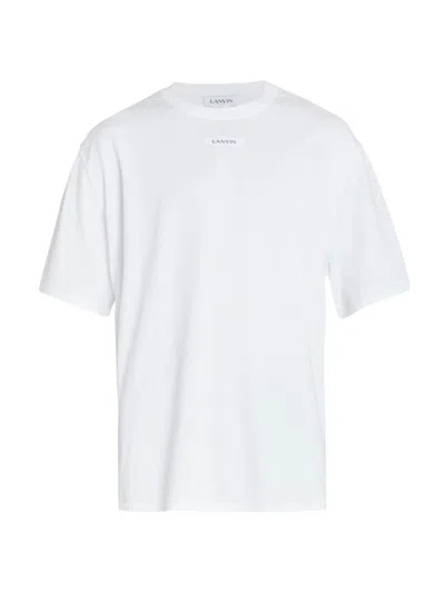 Lanvin Men's Mini Logo T-shirt In Optic White