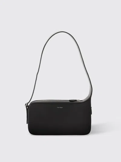 Courrèges Zipped Leather Shoulder Bag In Black