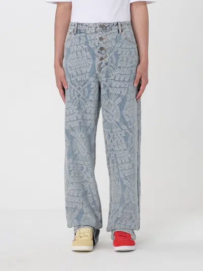 Daily Paper Setle Macrame Denim Pant In Blue