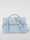 Mulberry Alexa Bag In Grained Leather In Blue