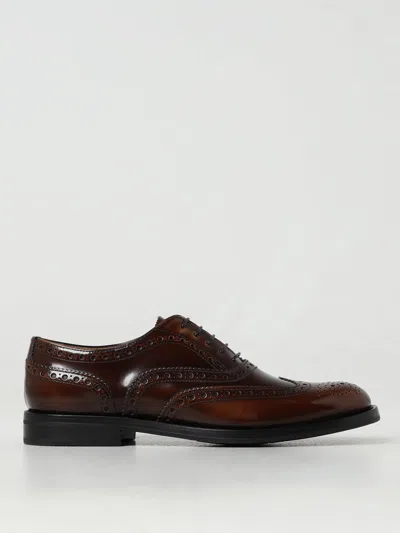 Church's Bess Burgundy Red Perforated Polished Leather Oxford Loafer In Brown