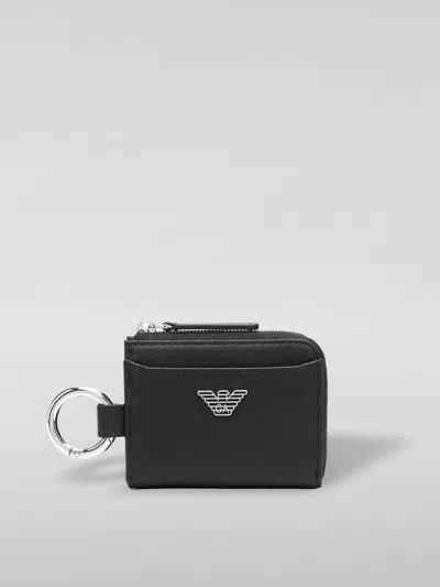 Emporio Armani Wallet With Keyring In Black