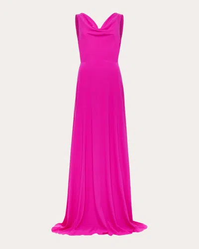 Azeeza Saunder Charmeuse Gown In Pink