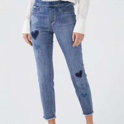 Fdj Pull-on Pencil Ankle Jeans In Medium Wash In Blue