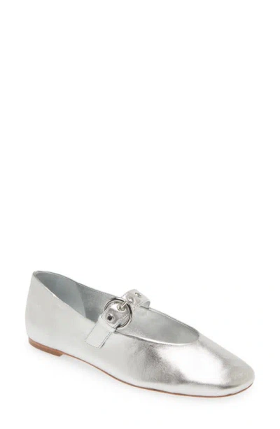 Reformation Bethany Ballet Flat In Silver