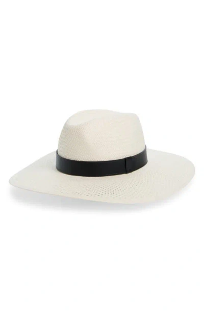 Max Mara Sidney Straw Brimmed Hat In 001 White
