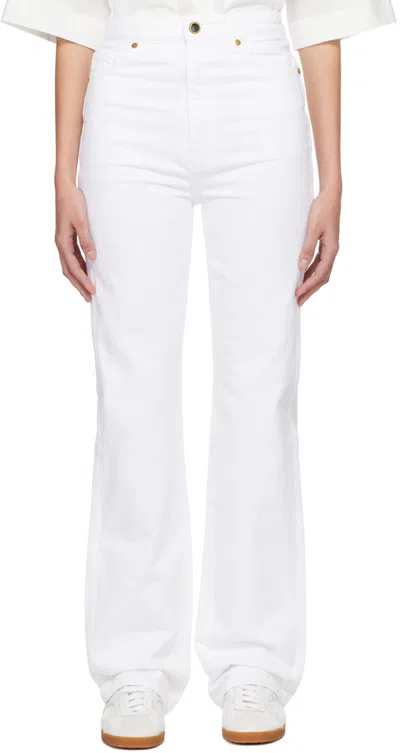 Khaite Danielle High-rise Straight-leg Jeans In 100 White