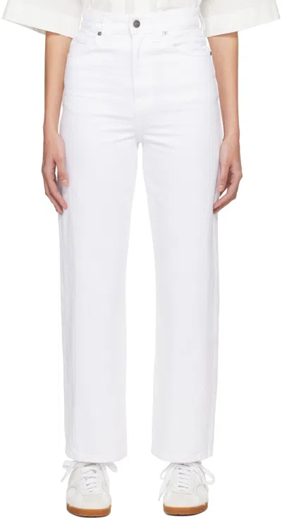 Khaite Shalbi High-rise Straight-leg Ankle Jeans In White