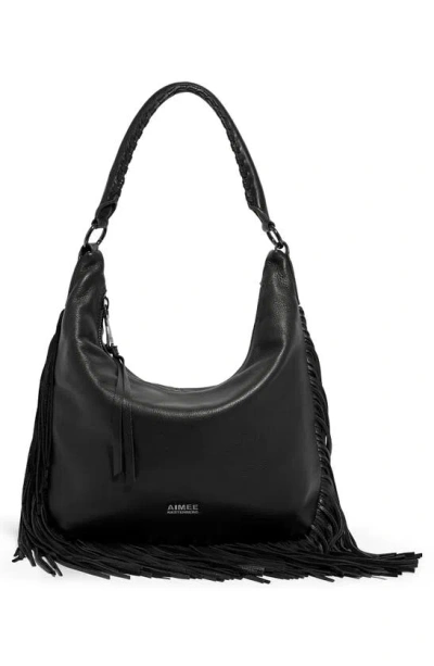 Aimee Kestenberg Fringe Benefits Hobo Bag In Black