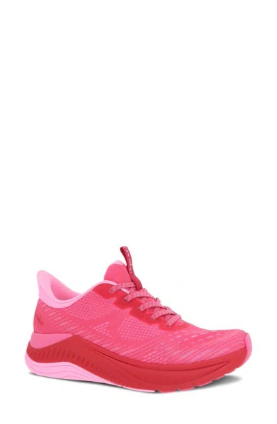Dansko Women's Peony Walking Sneaker In Hot Pink Mesh