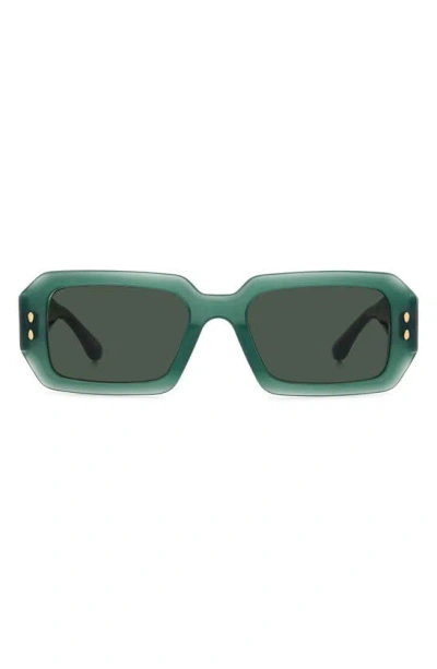 Isabel Marant Women's 53mm Rectangle Sunglasses In Green