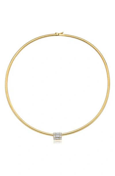 Mindi Mond 18kt Yellow Gold Clarity Cube Diamond Choker