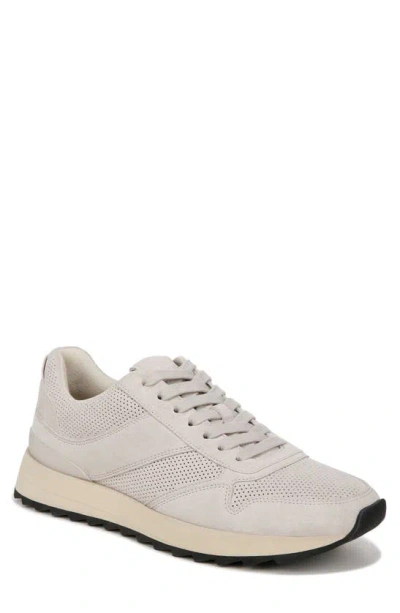 Vince Edric Perforated Trainer In Horchata