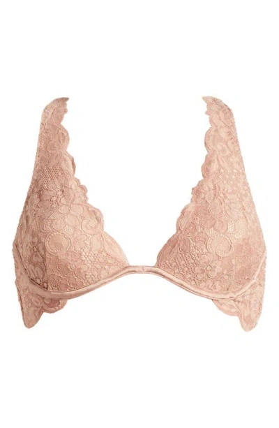 Hah Two Timer Lace Underwire Bra In Copper Rose