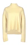 Amir Taghi Jamie Knit Merino Wool-cashmere Sweater In Yellow