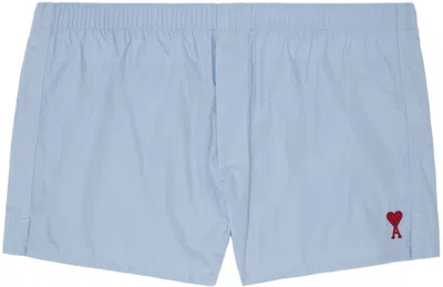 Ami Alexandre Mattiussi Ami De Coeur Cotton Boxers In Blue