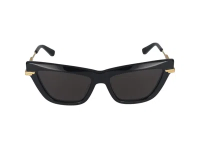 Bottega Veneta Sunglasses In Black Gold Grey