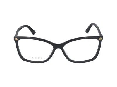 Gucci Eyeglasses In Black Black Transparent