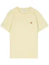 Maison Kitsuné Fox Head Cotton T-shirt In 黄色