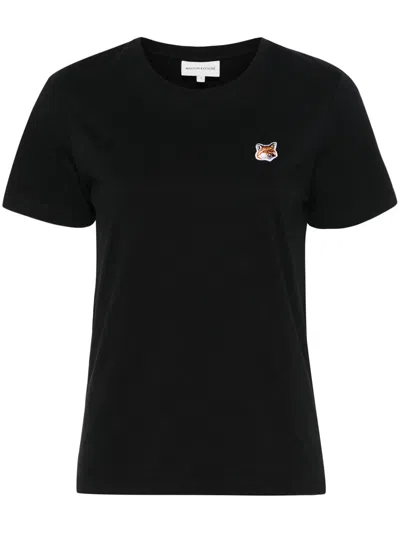 Maison Kitsuné T-shirt With Fox Application In Black