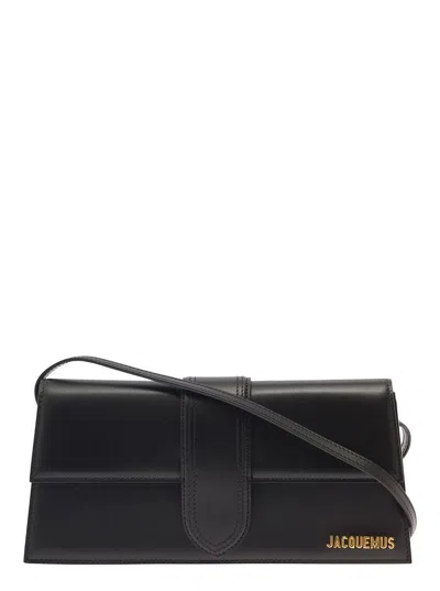 Jacquemus 'le Bambino Long' Black Handbag With Removable Shoulder Strap In Leather Woman