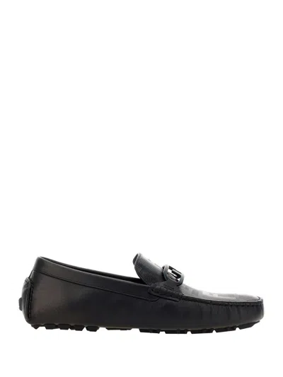 Fendi Driver Loafers In Nero+nero