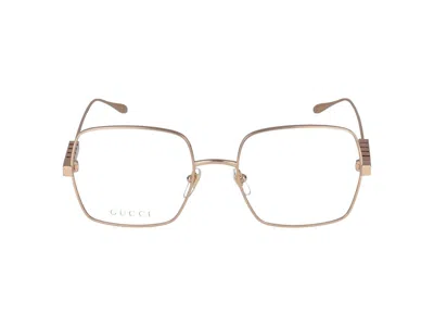 Gucci Eyeglasses In Gold Gold Transparent