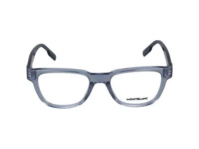 Montblanc Eyeglasses In Blue Blue Transparent