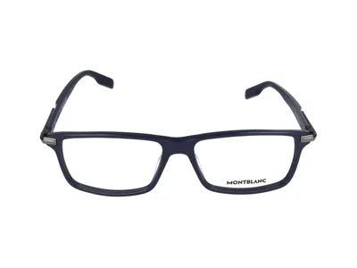 Montblanc Eyeglasses In Blue Blue Transparent