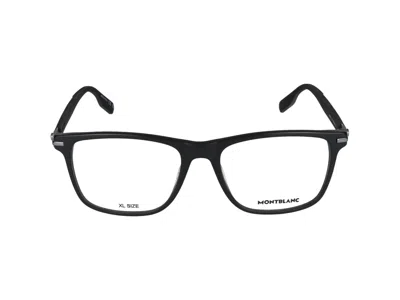 Montblanc Eyeglasses In Black Black Transparent