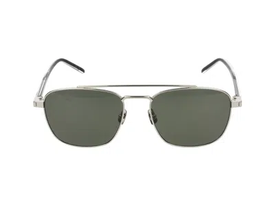 Saint Laurent Sunglasses In Silver Crystal Grey