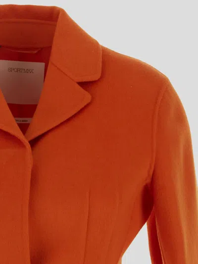 Sportmax Coat In Orange