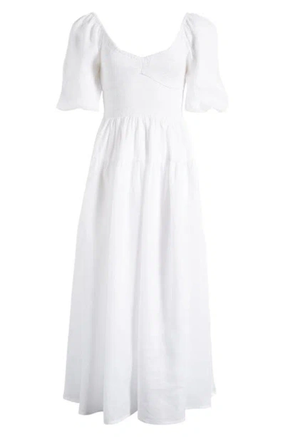 Faithfull The Brand Palacio Midi Dress In White