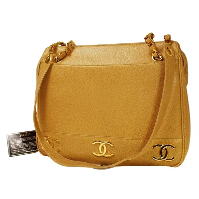 Pre-owned Chanel Triple Coco Beige Leather Shoulder Bag ()