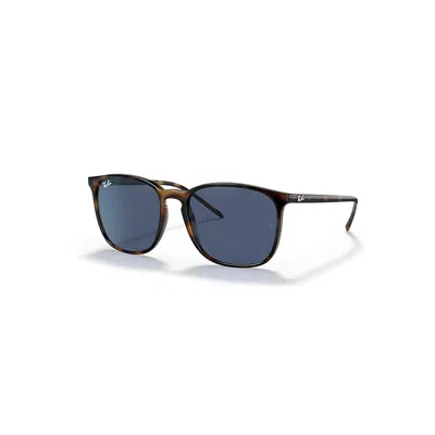 Ray Ban Sunglasses Unisex Rb4387 - Havana Frame Blue Lenses 56-18