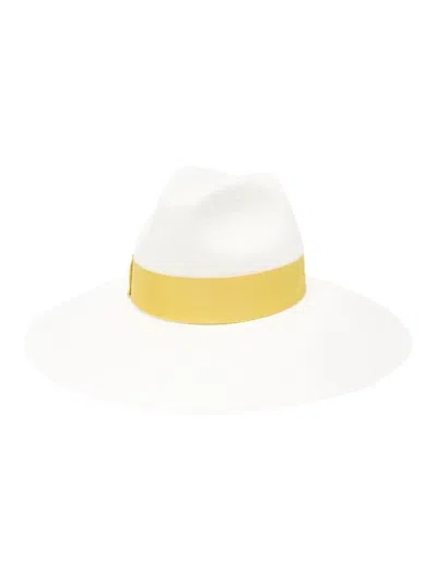 Borsalino Sophie Panama Straw Hat In Amarillo