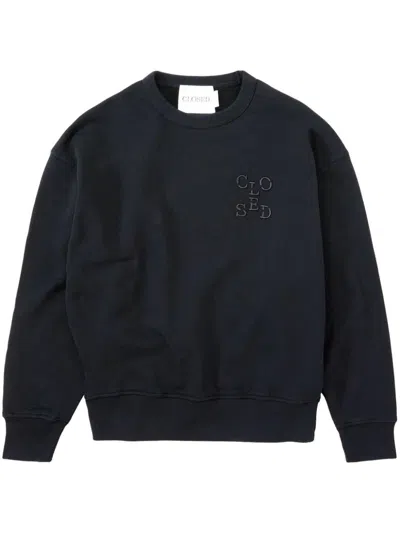 Closed Logo Organic Cotton Sweatshirt In Black