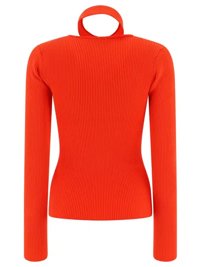 Coperni Turtleneck With Cut-out In Red