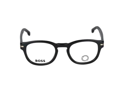 Hugo Boss Eyeglasses In Black Pattern Black