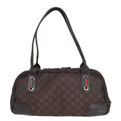 Gucci Princy Brown Canvas Shoulder Bag ()